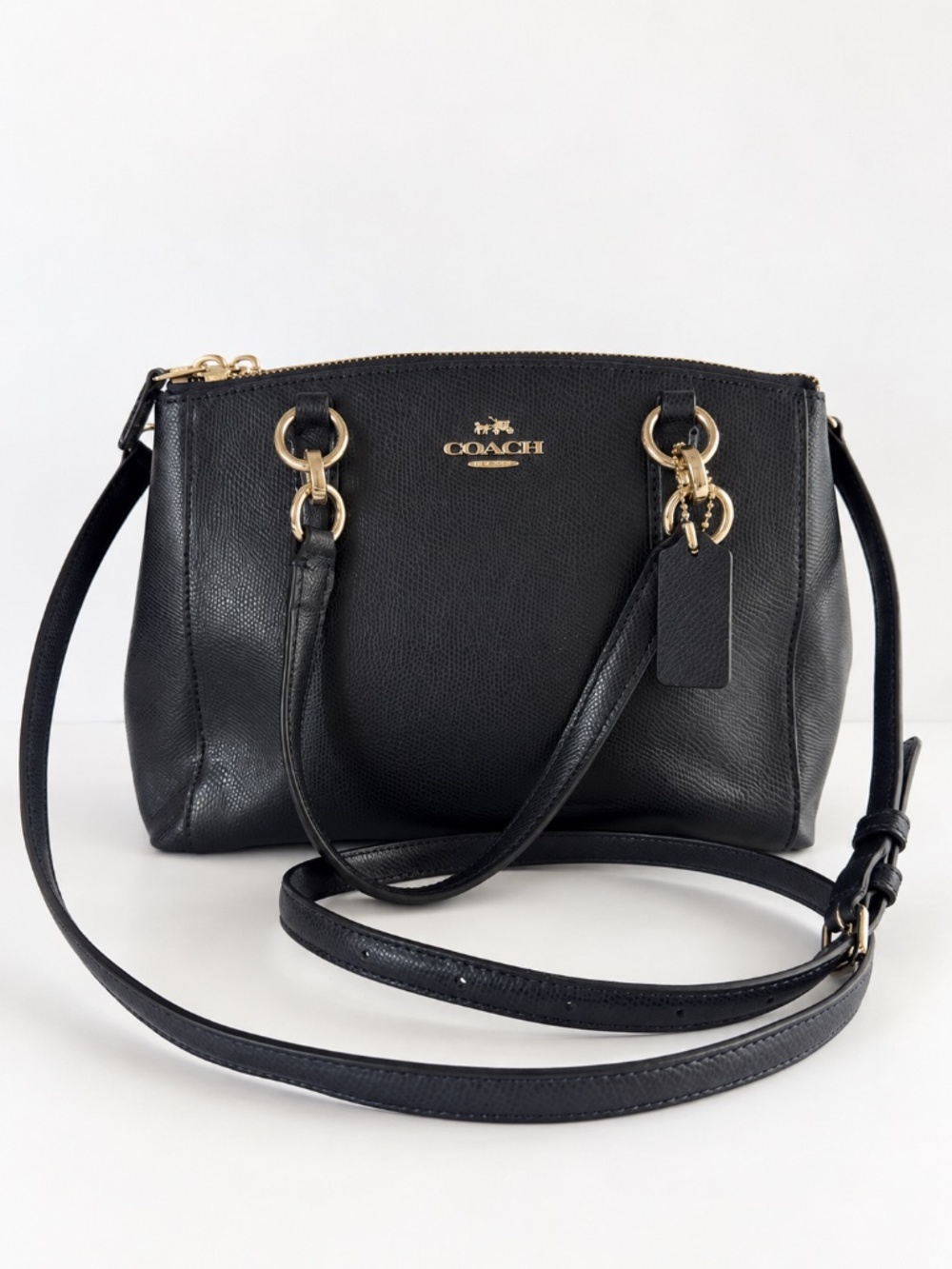 Coach Mini Christie Carryall F36704 Midnight Navy Leather Satchel